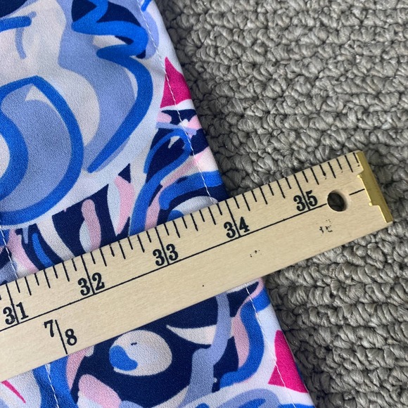 Simply Southern Womens Blouse Top Size Large‎ Blue Floral Boxy Fit Short Sleeves - Picture 5 of 8